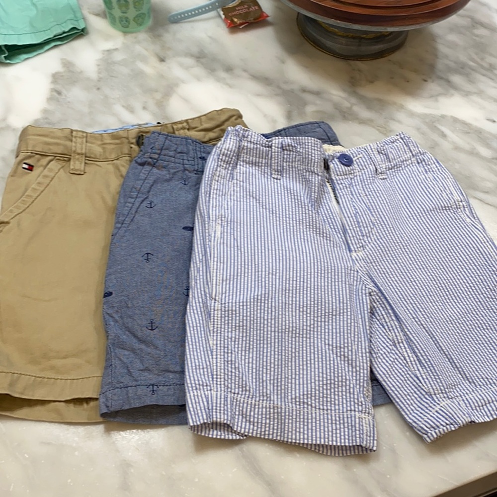3 pairs of boys shorts size 5. Tommy, Gap, Carter’s